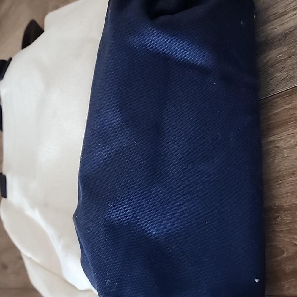 Life Is Good Cream and Navy Canvas Tote Bag - Picture 5 of 8
